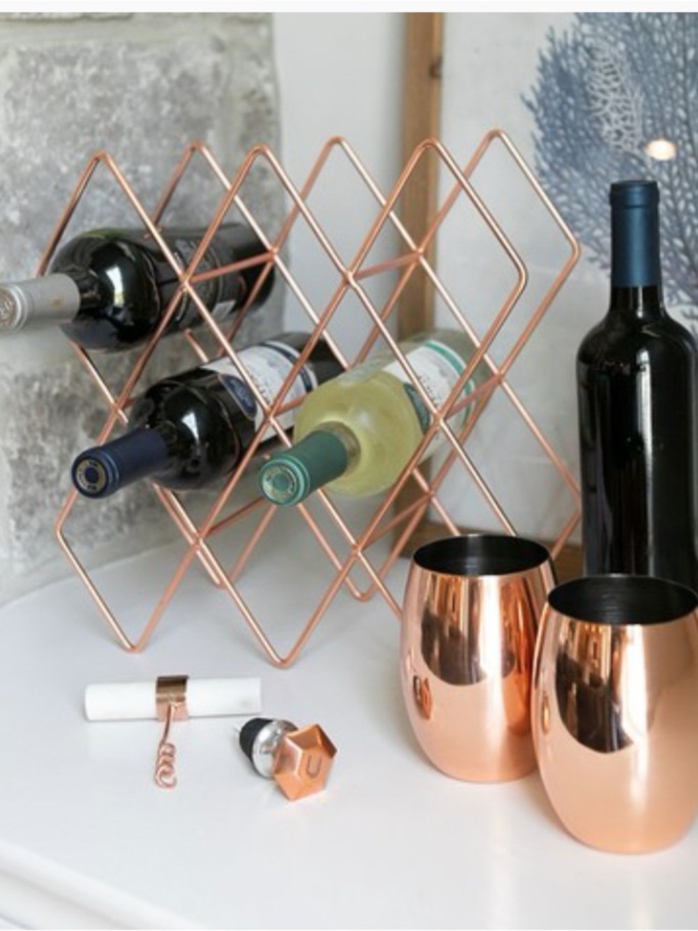 Uncommon James Copper Wine Rack